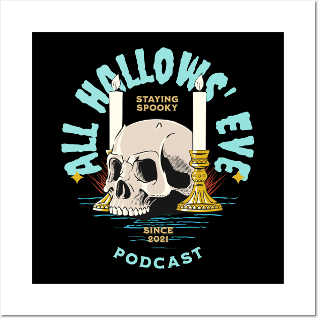 Skull and Candles Wall Art by All Hallows Eve Podcast 